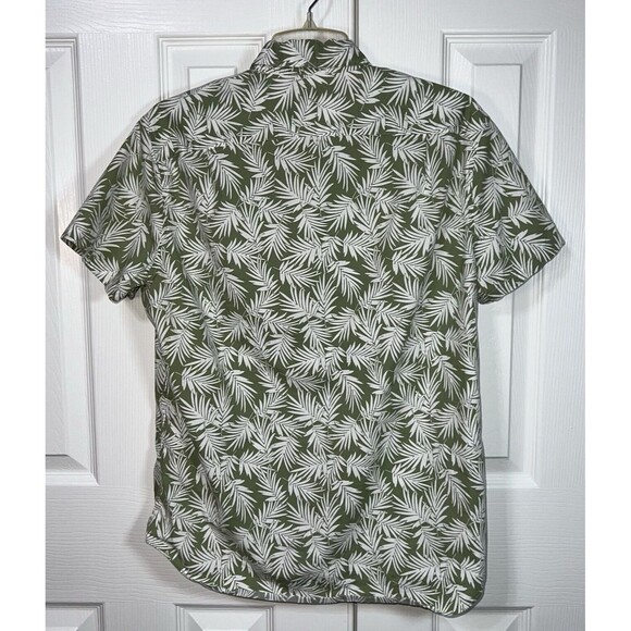 J Crew Flex Washed Palm Floral Tropical Button Shirt Mens Medium Slim Fit - Picture 2 of 6